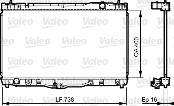 Radiator, racire motor 734492 VALEO
