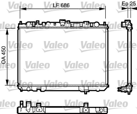 Radiator, racire motor 735081 VALEO