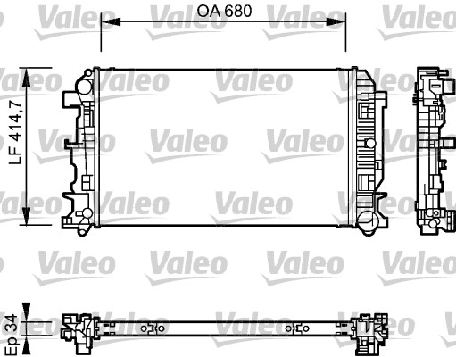 Radiator, racire motor 735084 VALEO