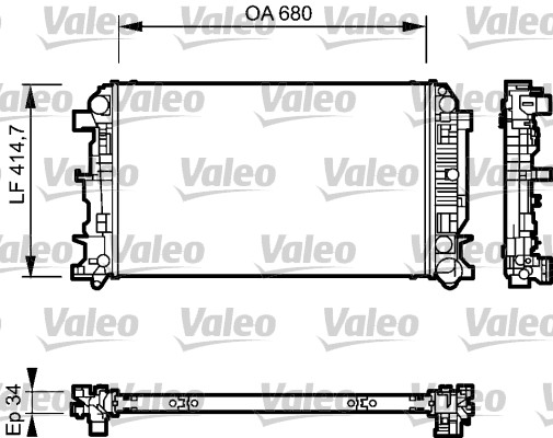 Radiator, racire motor 735089 VALEO