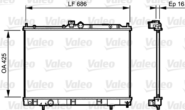 Radiator, racire motor 735201 VALEO