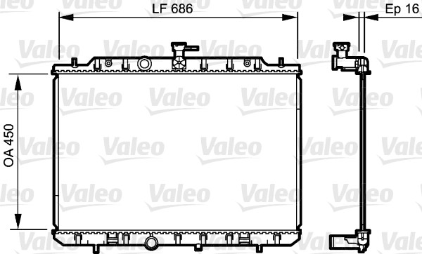 Radiator, racire motor 735205 VALEO