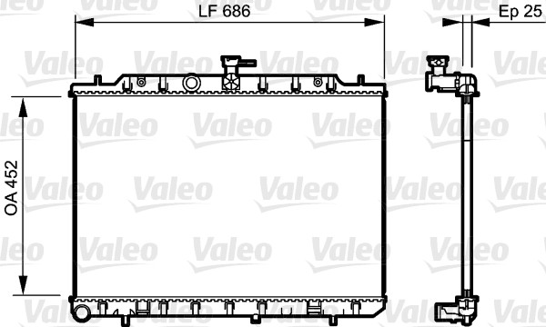 Radiator, racire motor 735206 VALEO