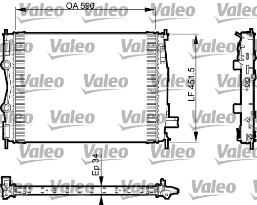 Radiator, racire motor 735380 VALEO