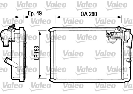 Schimbator caldura, incalzire habitaclu 812047 VALEO