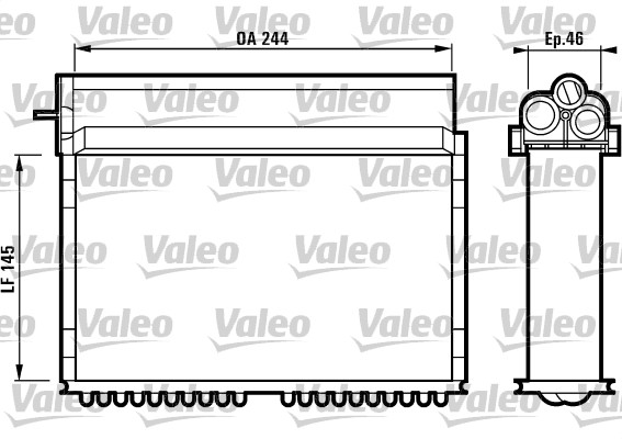 Schimbator caldura, incalzire habitaclu 812124 VALEO
