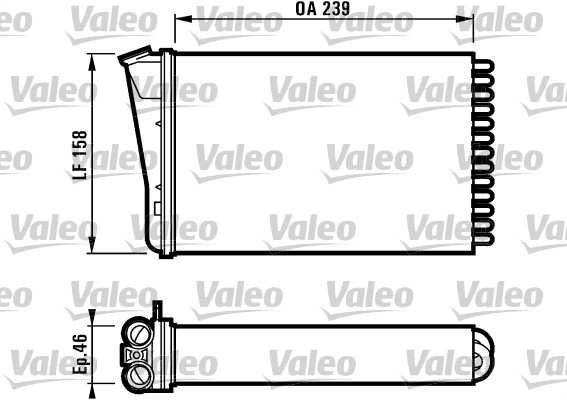 Schimbator caldura, incalzire habitaclu 812126 VALEO