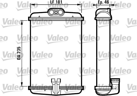 Schimbator caldura, incalzire habitaclu 812127 VALEO