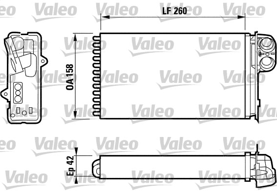 Schimbator caldura, incalzire habitaclu 812161 VALEO