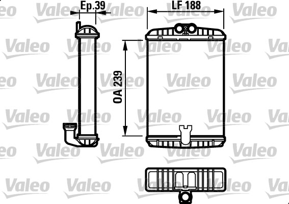 Schimbator caldura, incalzire habitaclu 812190 VALEO