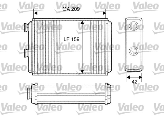 Schimbator caldura, incalzire habitaclu 812280 VALEO