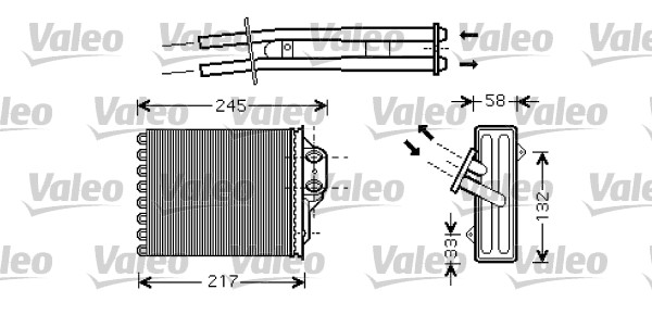 Schimbator caldura, incalzire habitaclu 812336 VALEO