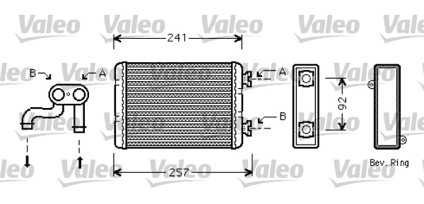 Schimbator caldura, incalzire habitaclu 812360 VALEO