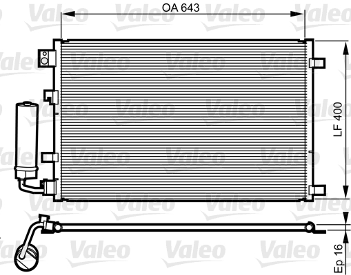 Condensator, climatizare 814008 VALEO