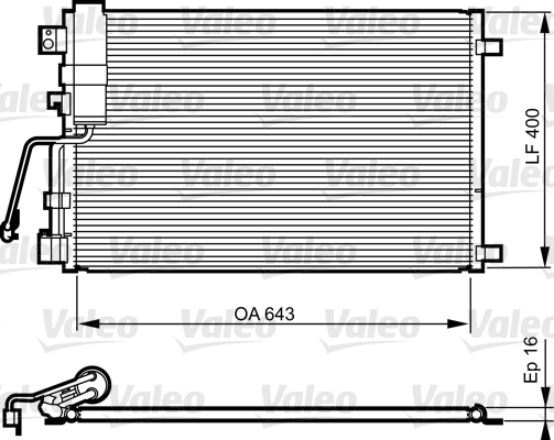 Condensator, climatizare 814009 VALEO