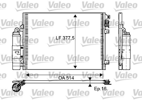 Condensator, climatizare 814051 VALEO