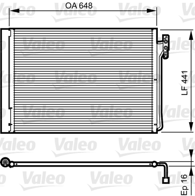 Condensator, climatizare 814165 VALEO