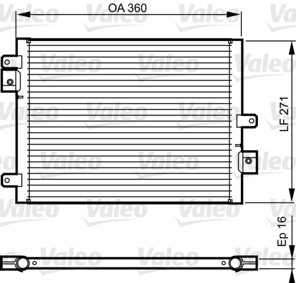 Condensator, climatizare 814167 VALEO