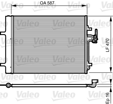 Condensator, climatizare 814184 VALEO