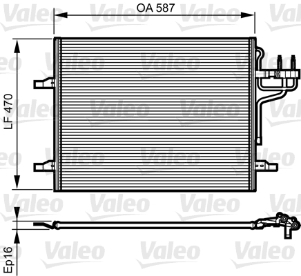 Condensator, climatizare 814185 VALEO