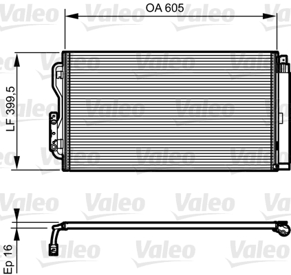 Condensator, climatizare 814191 VALEO