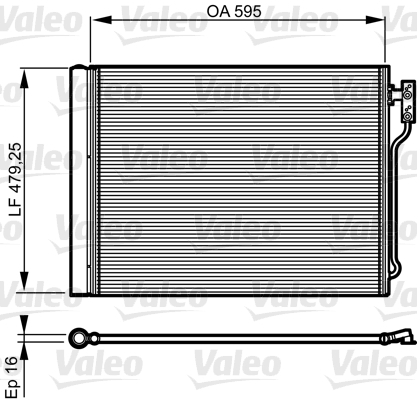 Condensator, climatizare 814192 VALEO