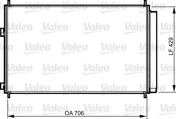 Condensator, climatizare 814204 VALEO