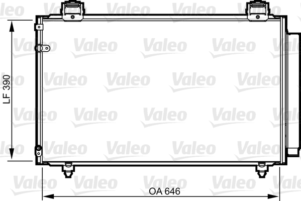 Condensator, climatizare 814208 VALEO