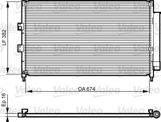 Condensator, climatizare 814217 VALEO