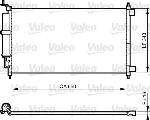 Condensator, climatizare 814221 VALEO