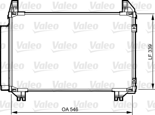 Condensator, climatizare 814233 VALEO
