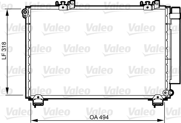 Condensator, climatizare 814309 VALEO