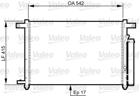 Condensator, climatizare 814344 VALEO