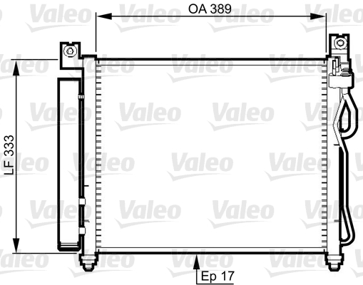 Condensator, climatizare 814346 VALEO