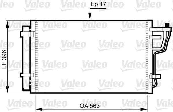 Condensator, climatizare 814351 VALEO