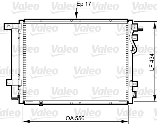 Condensator, climatizare 814352 VALEO