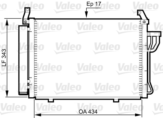 Condensator, climatizare 814354 VALEO