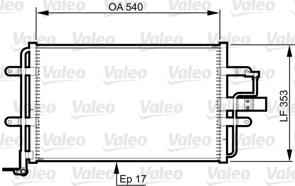 Condensator, climatizare 814357 VALEO