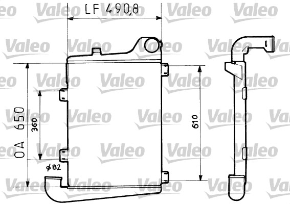 Intercooler, compresor 816729 VALEO