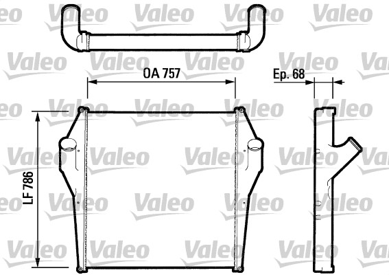 Intercooler, compresor 816730 VALEO