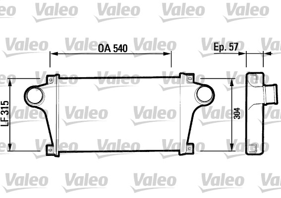 Intercooler, compresor 816731 VALEO