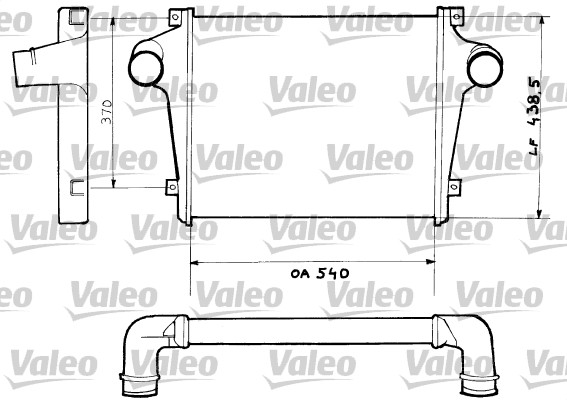 Intercooler, compresor 816732 VALEO