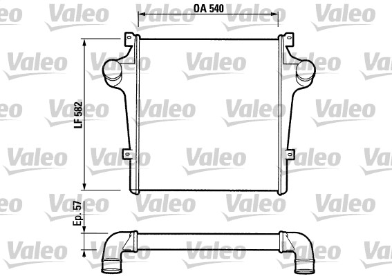 Intercooler, compresor 816733 VALEO
