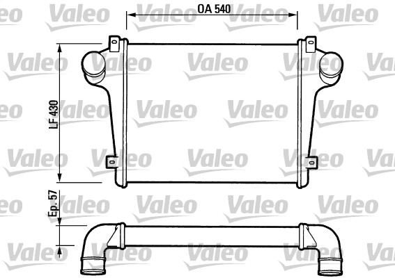 Intercooler, compresor 816736 VALEO