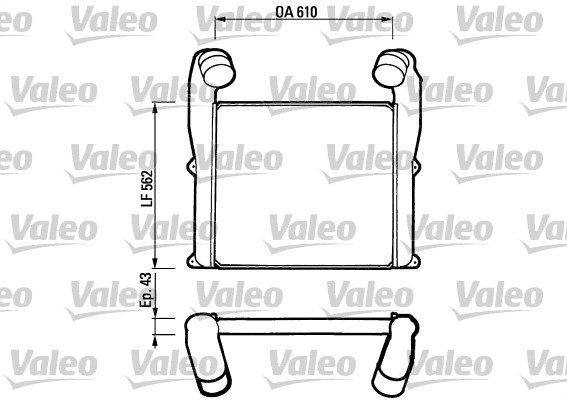 Intercooler, compresor 816784 VALEO