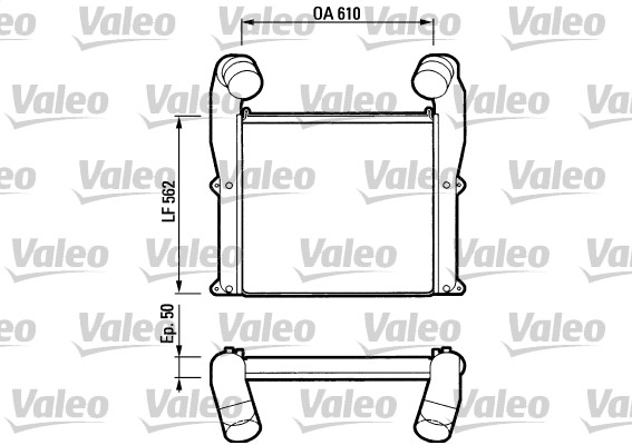 Intercooler, compresor 816793 VALEO