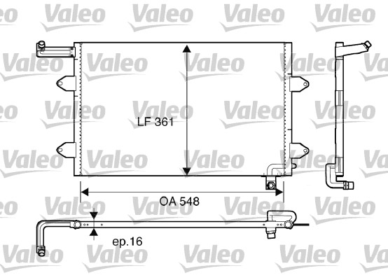 Condensator, climatizare 816910 VALEO