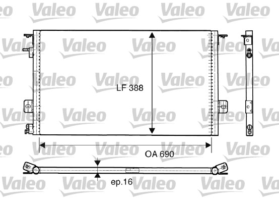 Condensator, climatizare 816945 VALEO