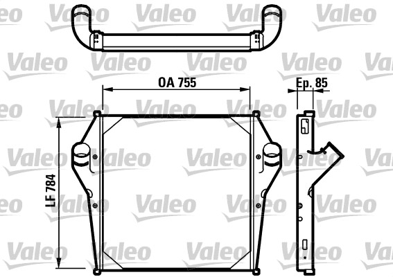 Intercooler, compresor 816961 VALEO