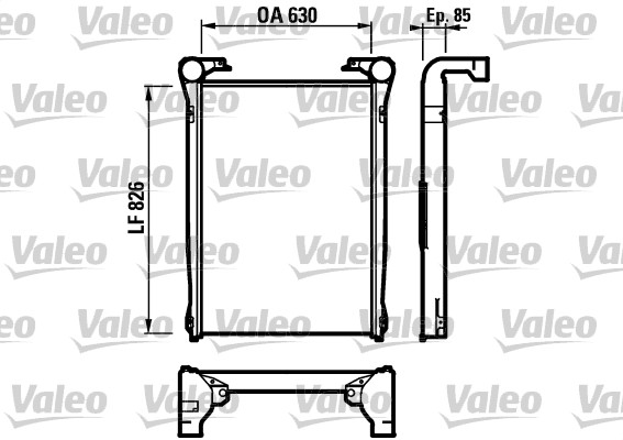 Intercooler, compresor 816978 VALEO
